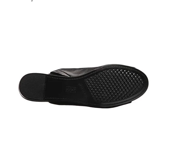 Aerosoles Women's Bitmap Slide - Size: 7, Black Leather
