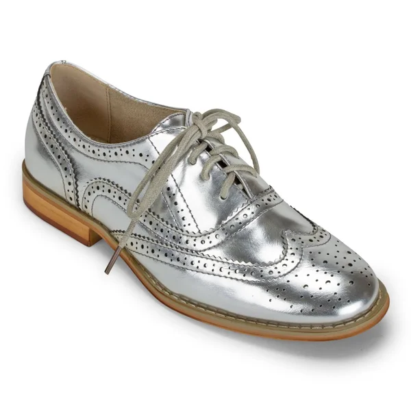 Wanted Babe Women's Wingtip Shoes, Size: 11, Silver