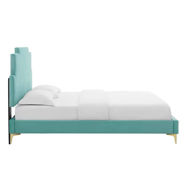 Lindsey Performance Velvet Twin Platform Bed MOD-6895-MIN