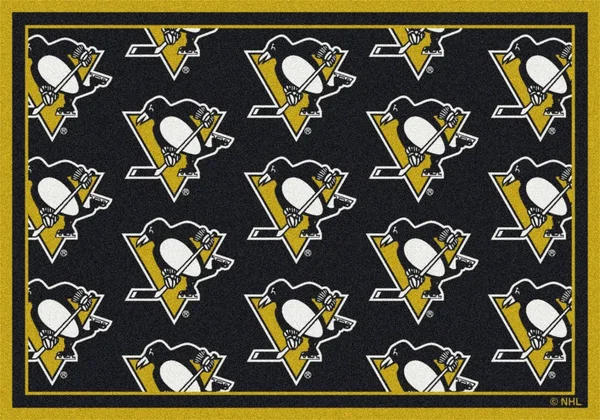 NHL Pittsburgh Penguins 5& 4x22 x 7& 8x22 Repeat Area Rug Multi