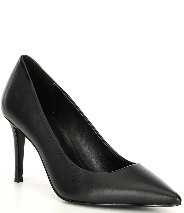 Michael Kors Keke Leather Mid Pump - Black - Pumps