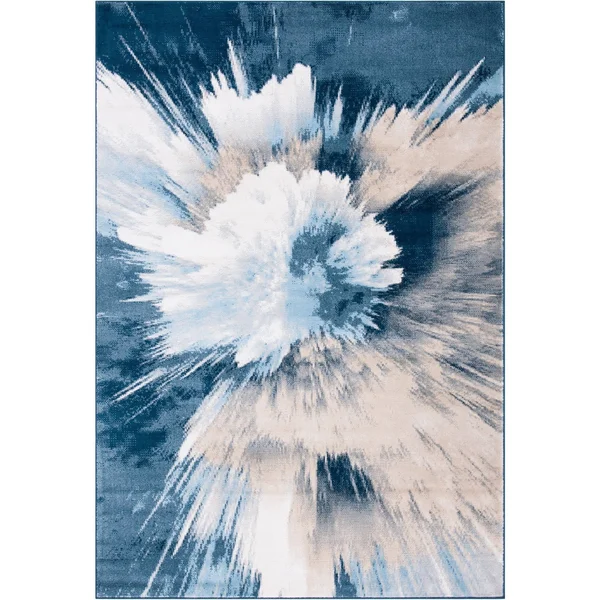 Safavieh Lagoon Rug Collection LGN202B - Beige, Blue - 4&-5x22 x 6&-5x22