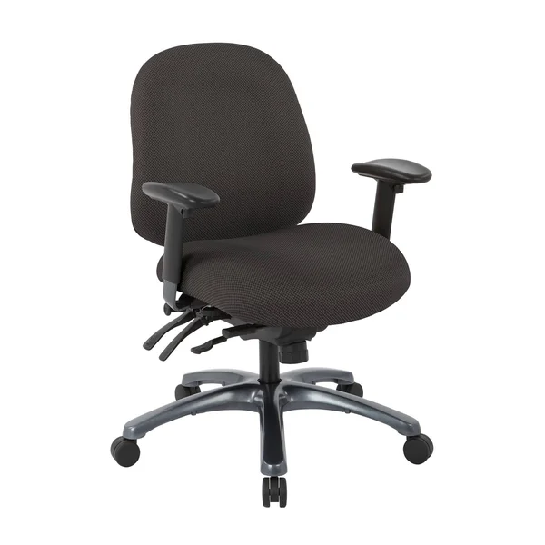 Multi-Function Mid-Office Chair with Seat Slider and Titanium Finish Base - Shale