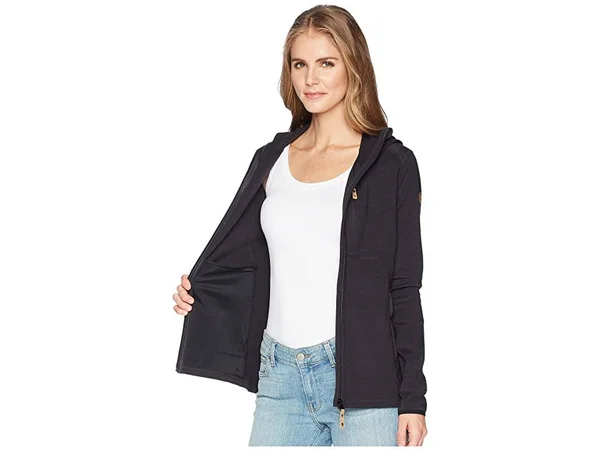 Fjallraven Keb Fleece Hoodie - Women's Dark Grey - Xxs