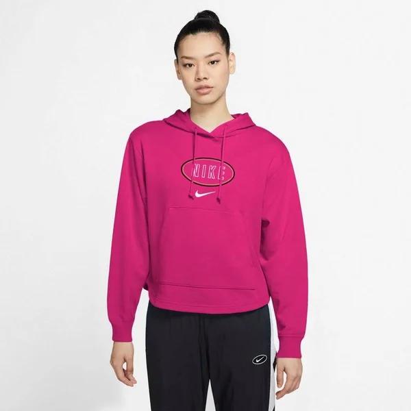 Nike Women's Sportswear Varsity French Terry Plus Size Hoodie Pink Dark - 1x - Women's Athletic Performance Tops at Academy Sport