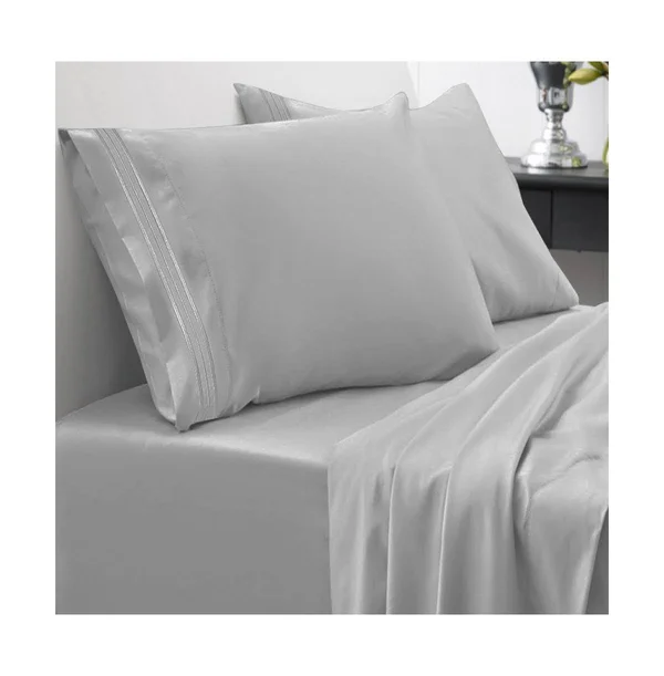 Sweet Home Collection Full 4-pc Sheet Set - Silver