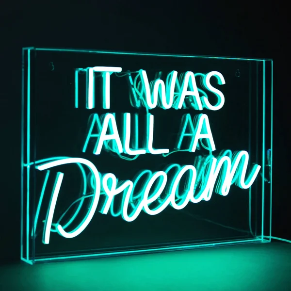 It Was All A Dream Neon Acrylic Box LED Sign