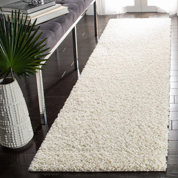 Safavieh Primo Shag PRM300A 5&3x22 x 7&6x22 Ivory Area Rug