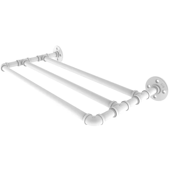 Allied Brass Pipeline Collection 36 inch Wall Mounted Towel Shelf Matte White