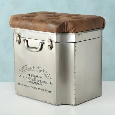 17 Stories Lockard Tufted Storage Ottoman - Brown