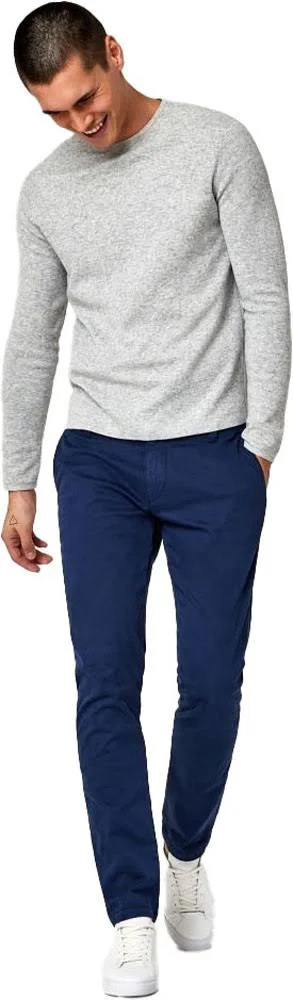 Mavi Men's Johnny Slim Chino in Marine Blue Twill - Men's Pants