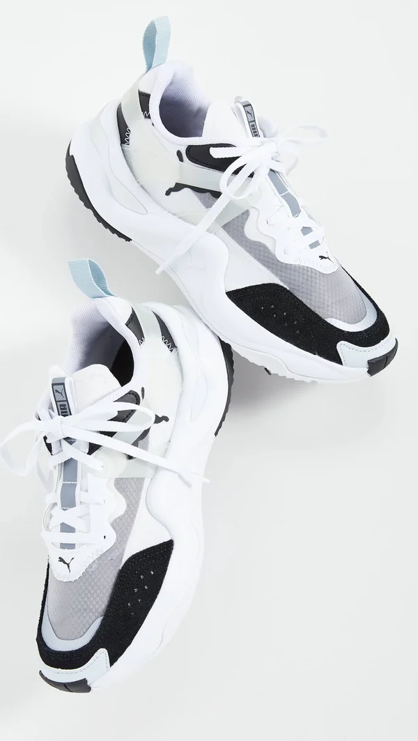 Puma Rise Women's Sneakers, Black/White, 11
