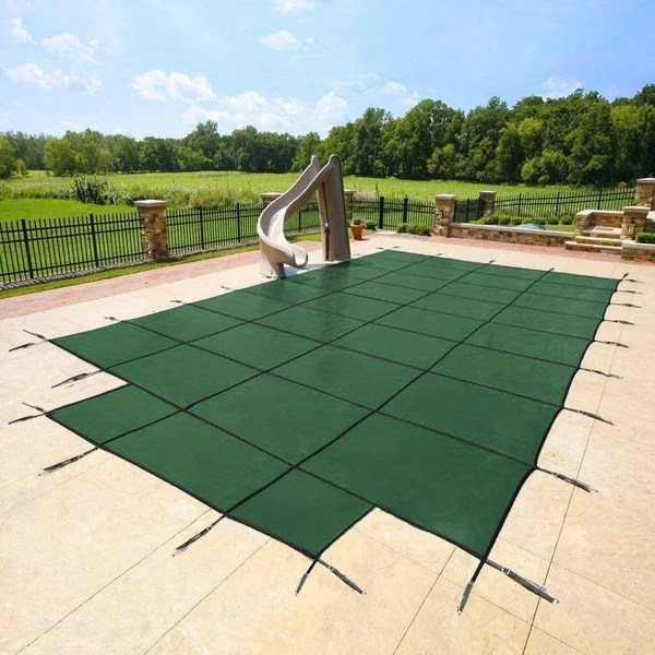 Yard Guard 18 x 36 + 8& Center End Steps Pool Safety COVER - Green DG183658S