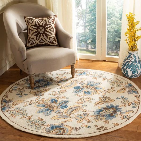 Safavieh Chelsea HK309A 8& Round Ivory Rug