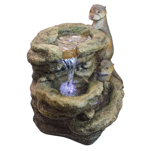Design Toscano Bright Waters Otters Garden Fountain