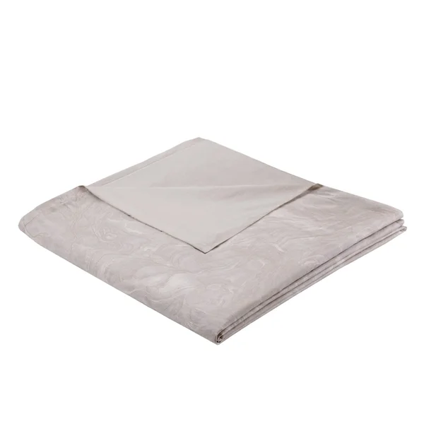 Madison Park Emory 6 Piece Cotton Sateen Duvet Cover Set, King/Cal King, Rose Gold/Beige