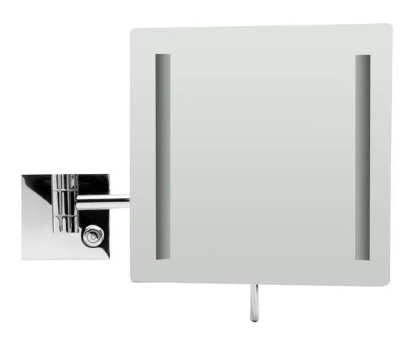 Alfi Brand ABM8WLED Wall Mount Square 8x22 5X Magnifying Cosmetic Mirror with Light, Polished Chrome