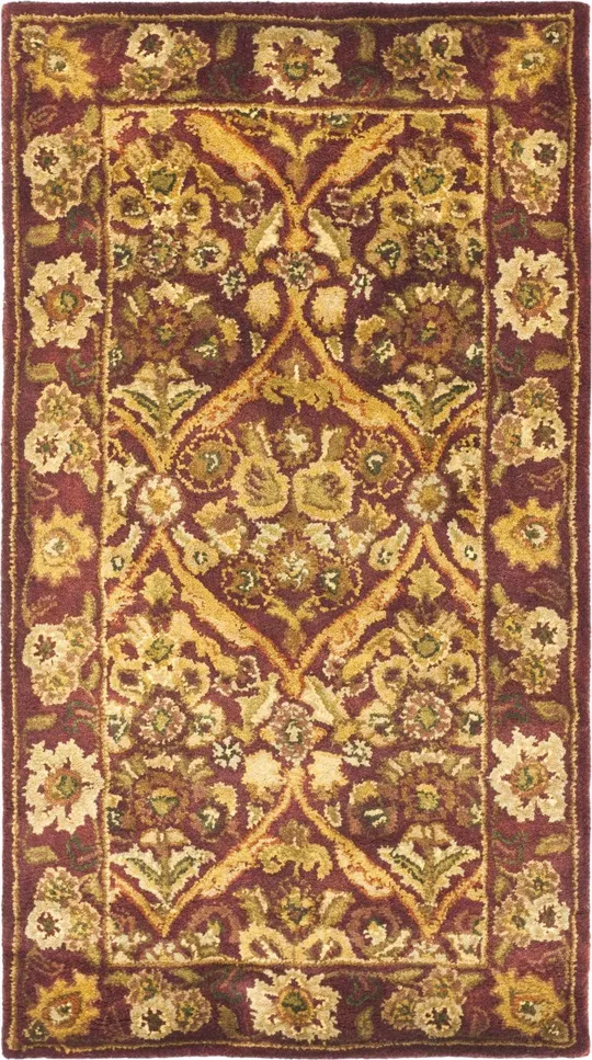 Safavieh Antiquity AT51A Wine - Gold Rug 8& x 8& Round