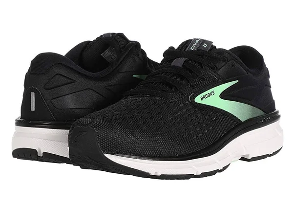 Brooks Women's Dyad 11 - Black/Ebony/Green, 8, 2E