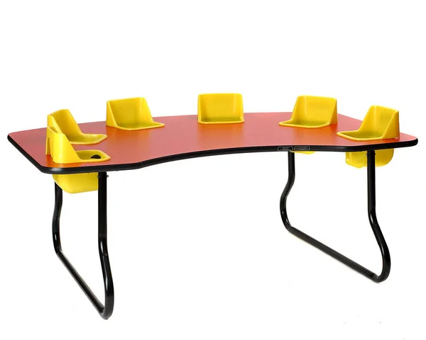 Toddler Tables Kid's Toddler Table Size: 27x22 H - Seat Color: Red, Table Top Color: Yellow