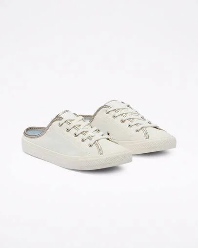 Converse Chuck Taylor All Star Dainty Sneaker Mule - Size 9.5 in Egret/Light Gold at Nordstrom