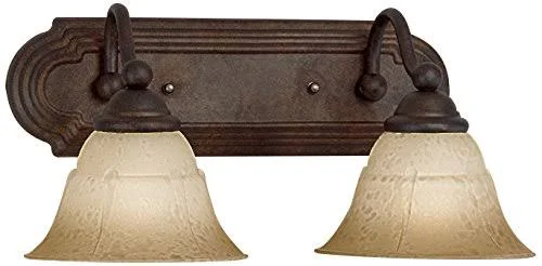 Classic Lighting 69632 RSB TCG Providence 2 Light Vanity Lighting in Rustic Bronze