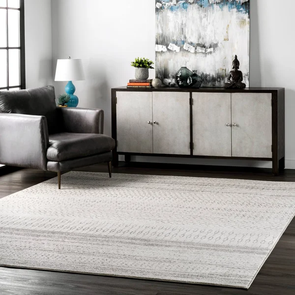 nuLOOM Nova Stripes Area Rug, Size: 8& Square, Gray