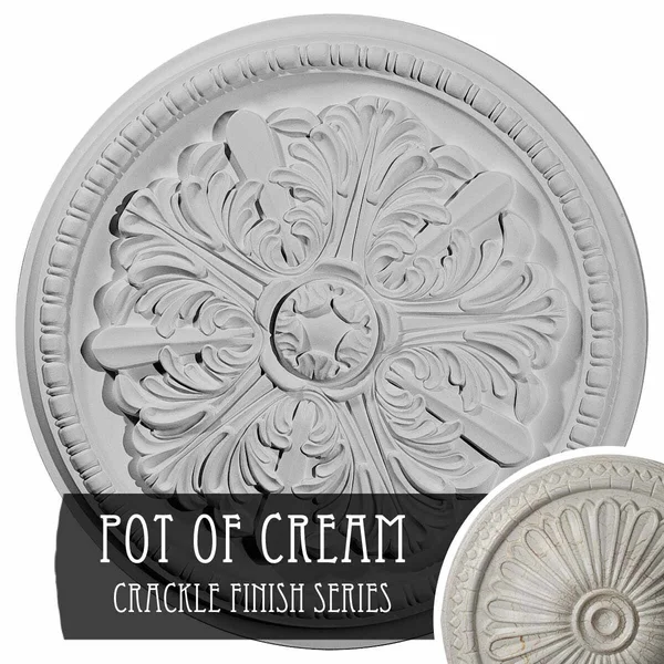 Ekena Millwork CM16SWPCC 16 7/8x22OD x 1 1/2x22P Swindon Ceiling Medallion (Fits Canopies Up to 2 7/8x22), Hand-Painted Pot of C