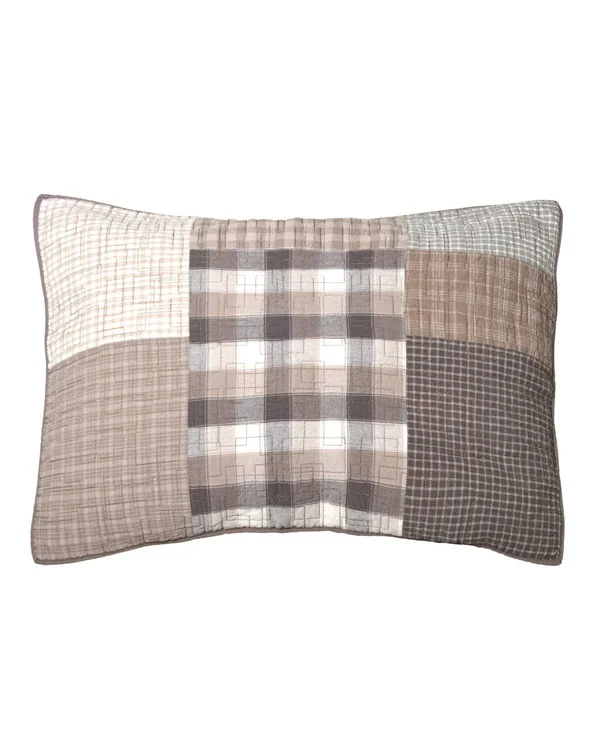 Donna Sharp 3 Piece Smoky Square Quilt Set, King, Cotton