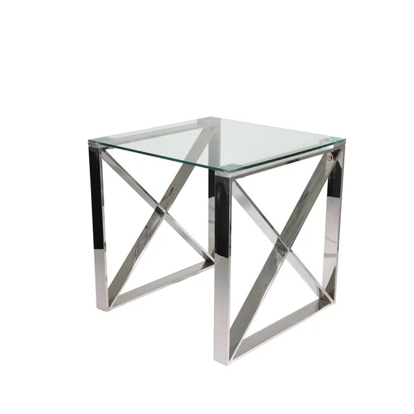 Sagebrook Home Silver Metal/Glass Accent Table