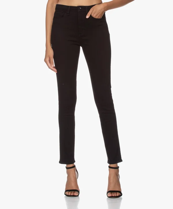 Rag & Bone/JEAN Nina High Rise Skinny Jeans No Fade Black 32