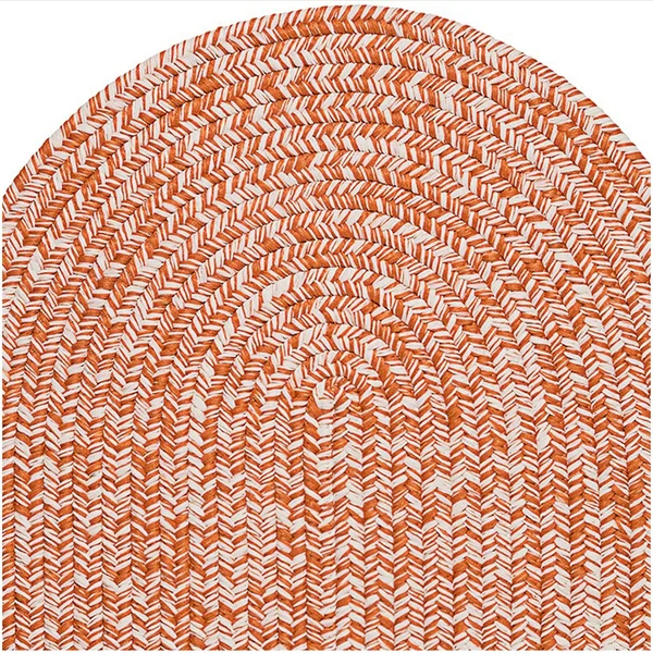 Colonial Mills Boatside Tweed Indoor/Outdoor Reversible Braided Rug (2& x 4& Oval - Sky Blue)