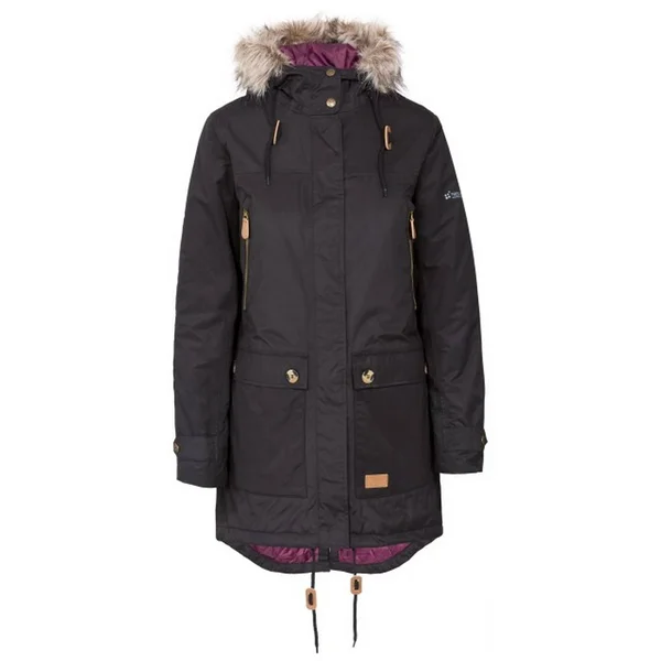 Trespass Womens/Ladies Clea Waterproof Parka Padded Jacket Black Xxs