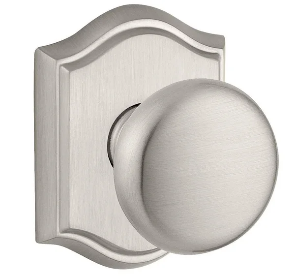 Baldwin EN.ROU.TAR.150 Entry Round Knob & Traditional Arch Rose Satin Nickel