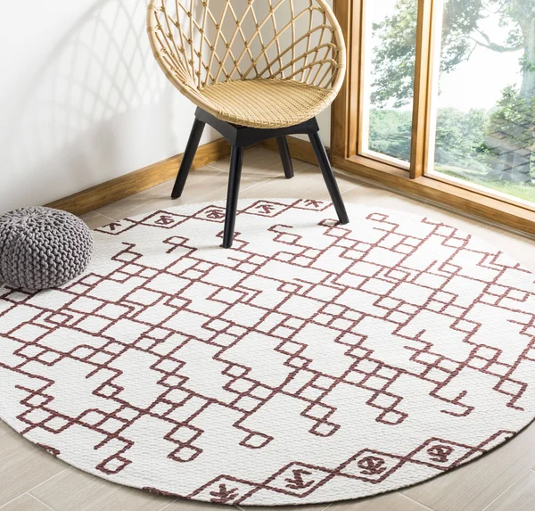 Safavieh Cedar Brook CDR501D 6&0x22 x 9&0x22 Ivory, Rust Area Rug