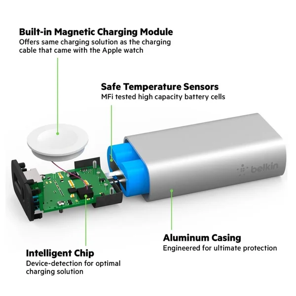 Belkin Valet Charger Power Pack 6700 mAh for Apple Watch + iPhone