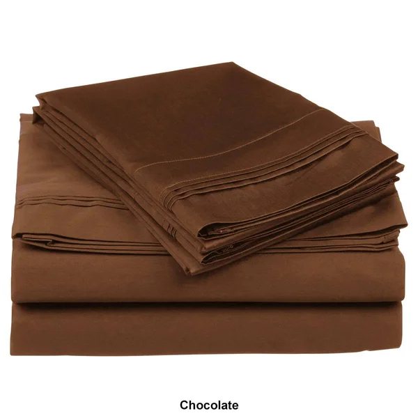 Impressions Egyptian Cotton Solid Sheet Set - Taupe