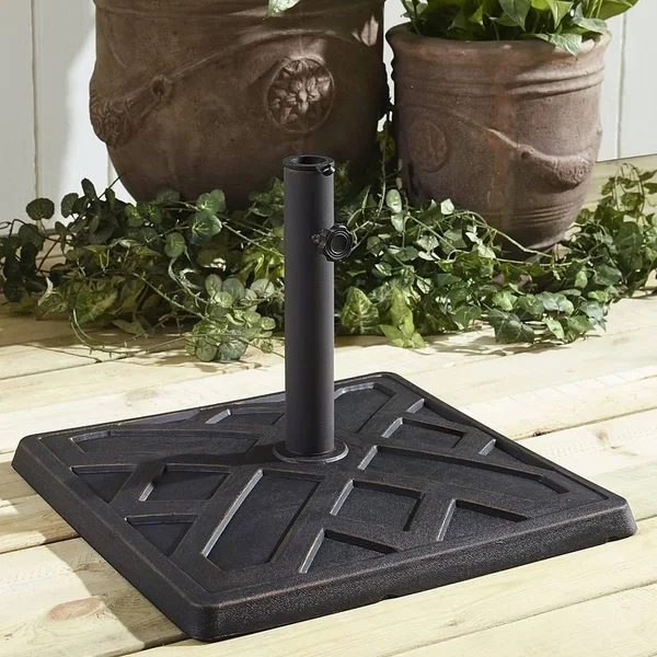 Charlton Home Blackmoor Polyresin Umbrella Base Finish: Antique Bronze
