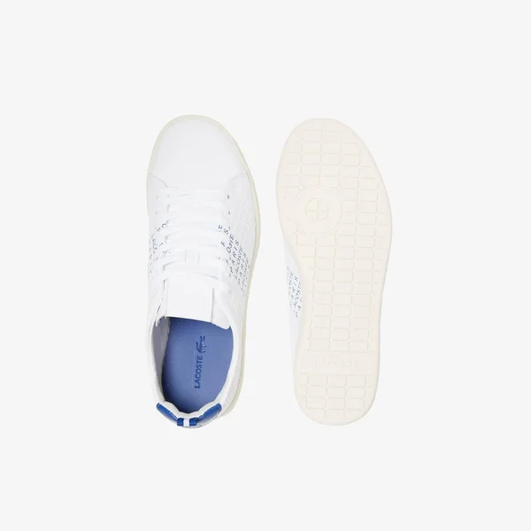 Lacoste Men's Carnaby Evo Sneaker, White/Dark Blue