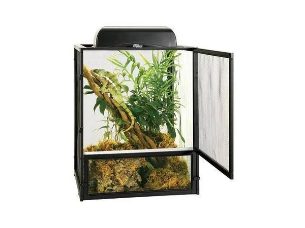 Zoo Med ReptiBreeze Open Air Aluminum Screen Cage - Black - Small