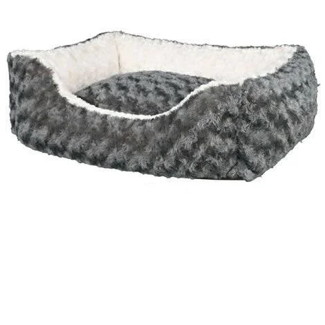 Trixie Kaline Dog Bed, 65 x 50 cm, Grey/Cream