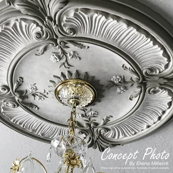 11 3/8x22OD x 2x22P Acanthus Ceiling Medallion (Ultra Pure White)