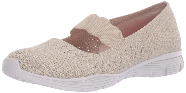 Women's Skechers Seager Power Hitter Mary Jane - Size: 5.5, Natural