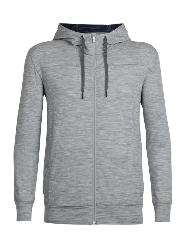 Icebreaker Shifter LS Zip Hood Men Metro Heather-Fathom Heather S Men