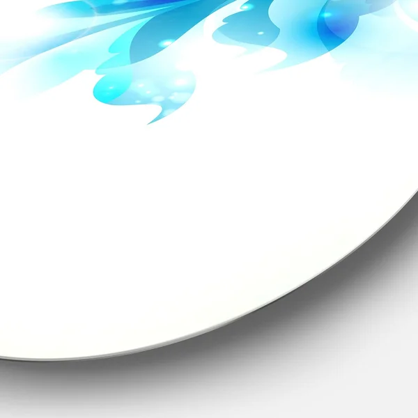 Designart &Tender Blue Abstract Flowers& Floral Glossy Metal Wall Art