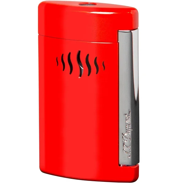 S.T. Dupont Minijet Chrome Finish Lighter - Wild Red