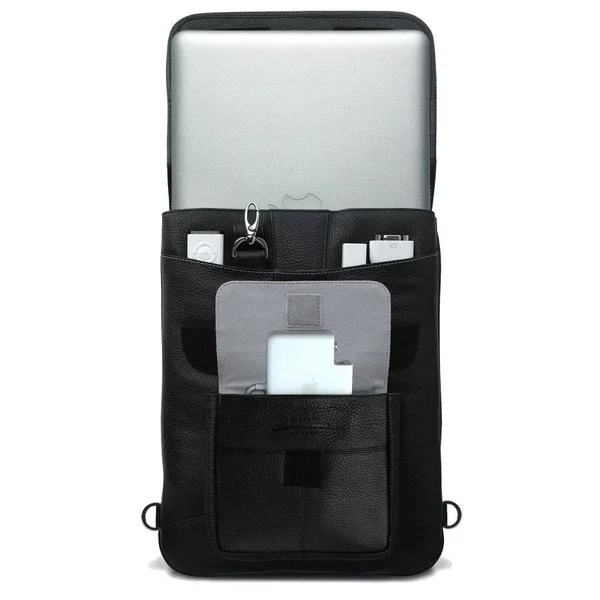 MacCase Premium Leather 15x22 MacBook Pro Flight Jacket - Black