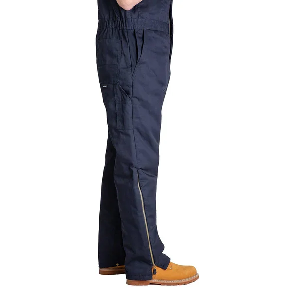 Berne Men's Deluxe Twill Insulated Bib Overall Navy, L/Short