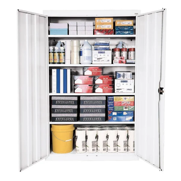 Sandusky Lee EA4R462472-22 Elite Series Storage Cabinet with Recessed Handle, White - 46 x 24 x 72 in.
