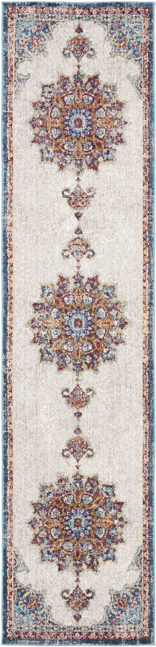 Safavieh Aria ARA103A 5&1x22 x 7&6x22 Ivory - Navy Area Rug